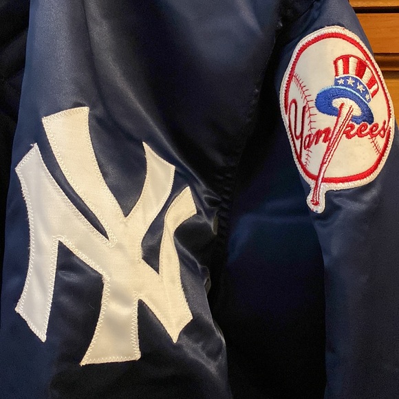 VINTAGE NEW YORK YANKEES BOMBER STARTER JACKET SIZE L - Picture 2 of 6